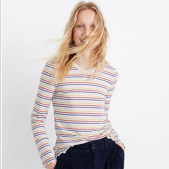 Madewell Tops - NWT Madewell Long-Sleeve Baby Tee in Lighthouse